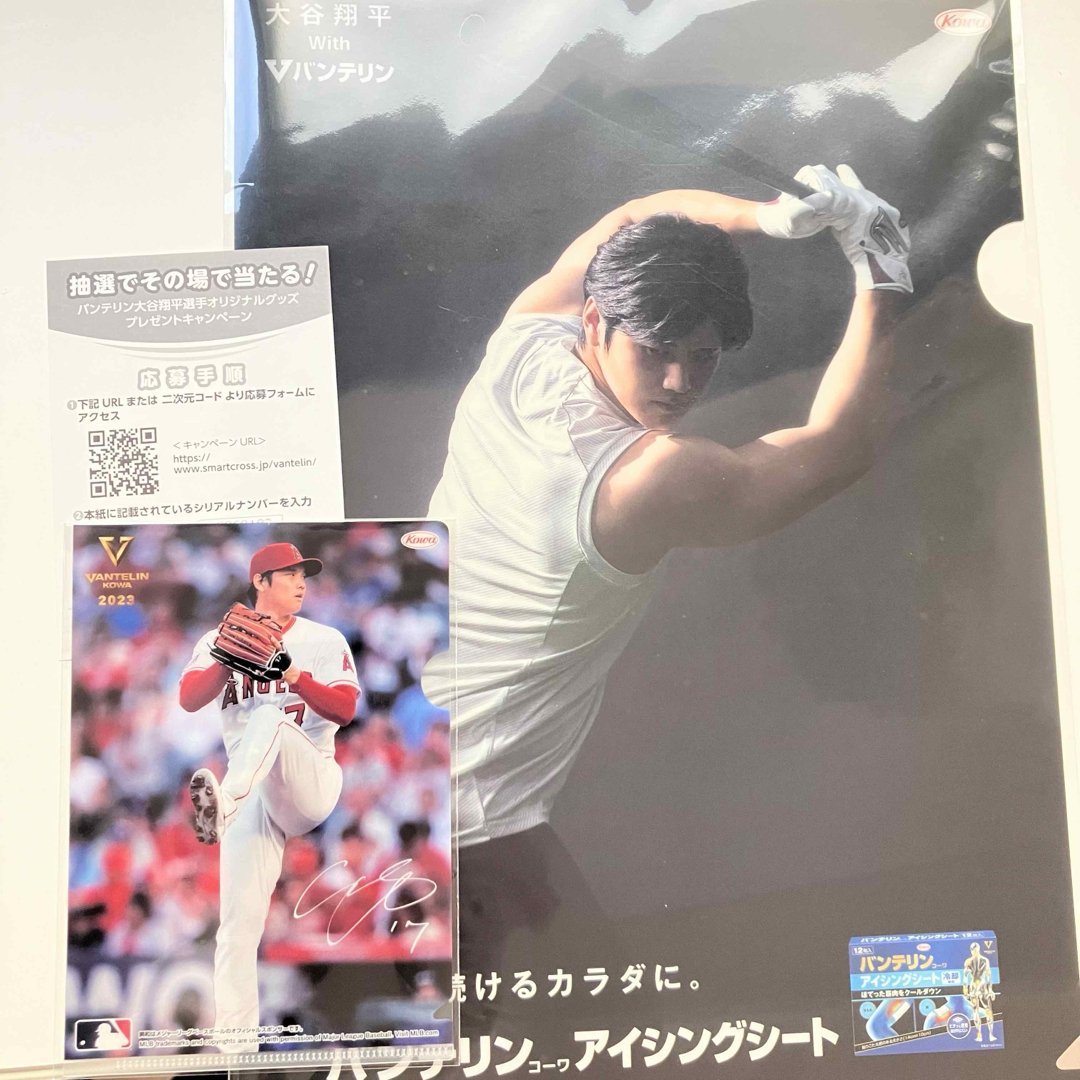 大谷翔平選手×バンテリン　クリアファイル2種  A4クリアファイル  エンタメ/ホビーのタレントグッズ(スポーツ選手)の商品写真