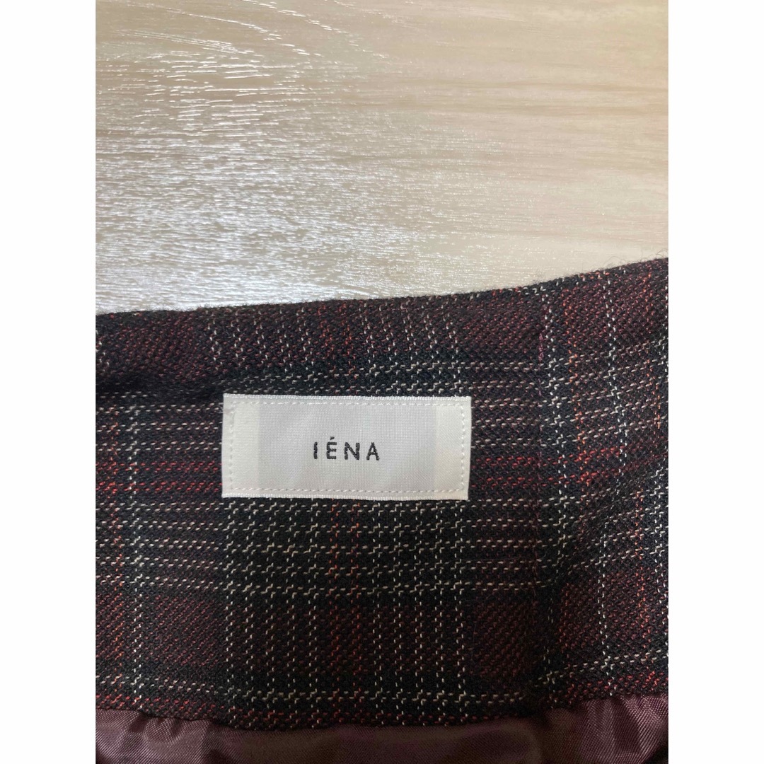 IENA(イエナ)のIENA イエナ　チェック柄フレアスカート　ウール　36 レディースのスカート(ひざ丈スカート)の商品写真