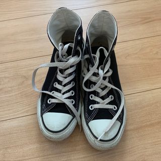 コンバース(CONVERSE)のconverse ハイカット 24.5センチ 黒 ブラック(スニーカー)