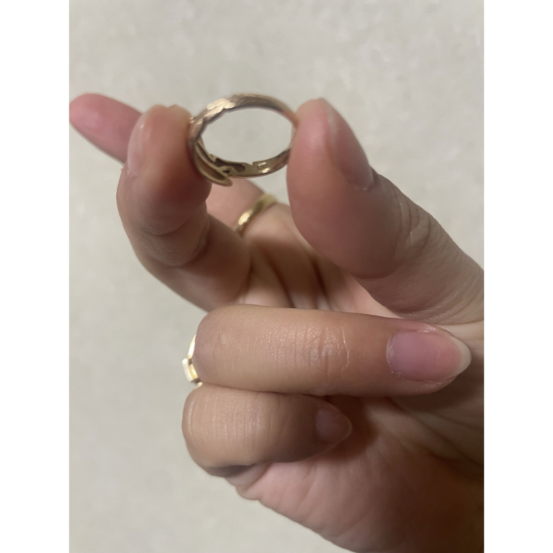 K10YG フェザーモ チーフ　リング イエローゴールド 指輪 10金ピンキー レディースのアクセサリー(リング(指輪))の商品写真