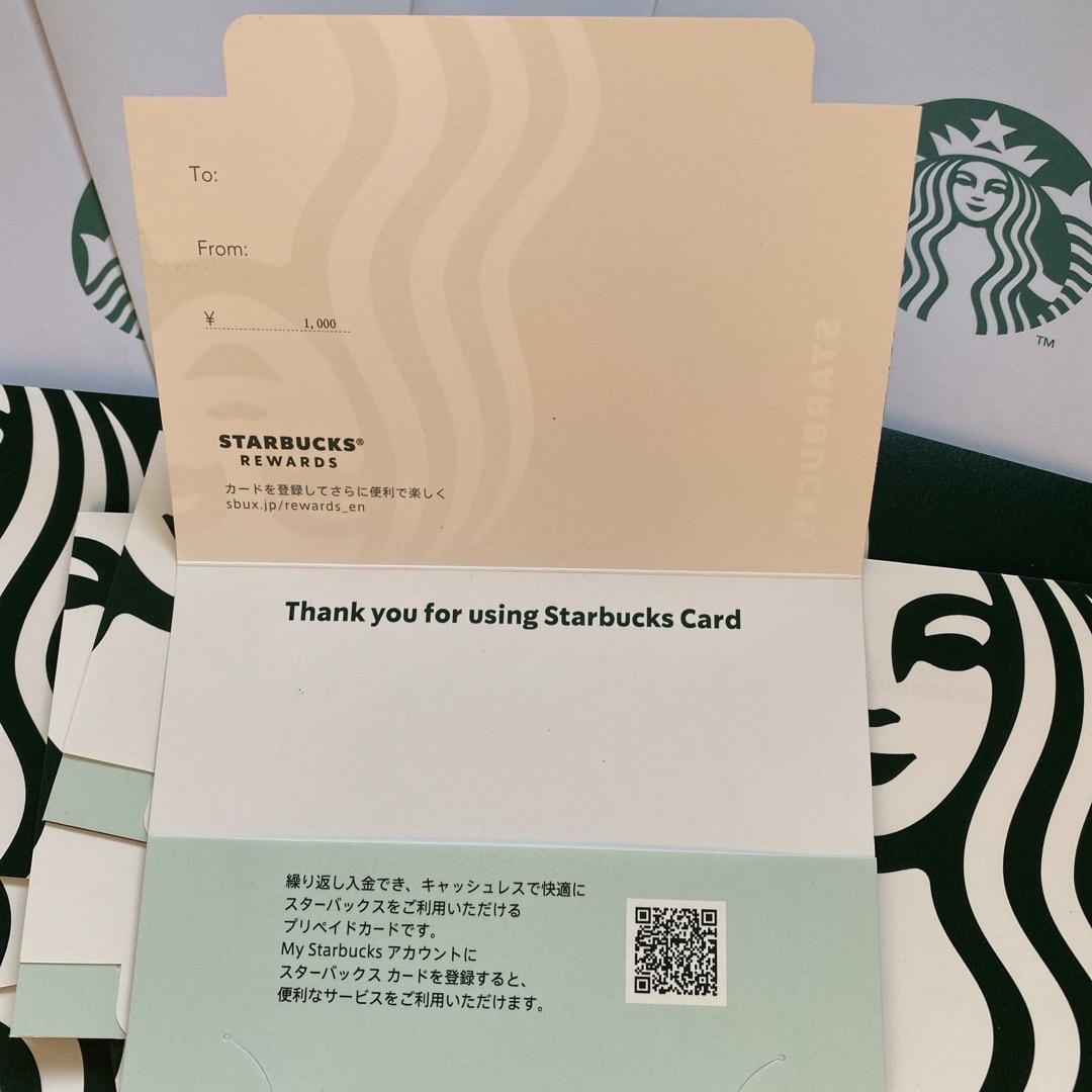 Starbucks(スターバックス)のスタバ　紙ファイル　カードケース インテリア/住まい/日用品の文房具(ファイル/バインダー)の商品写真