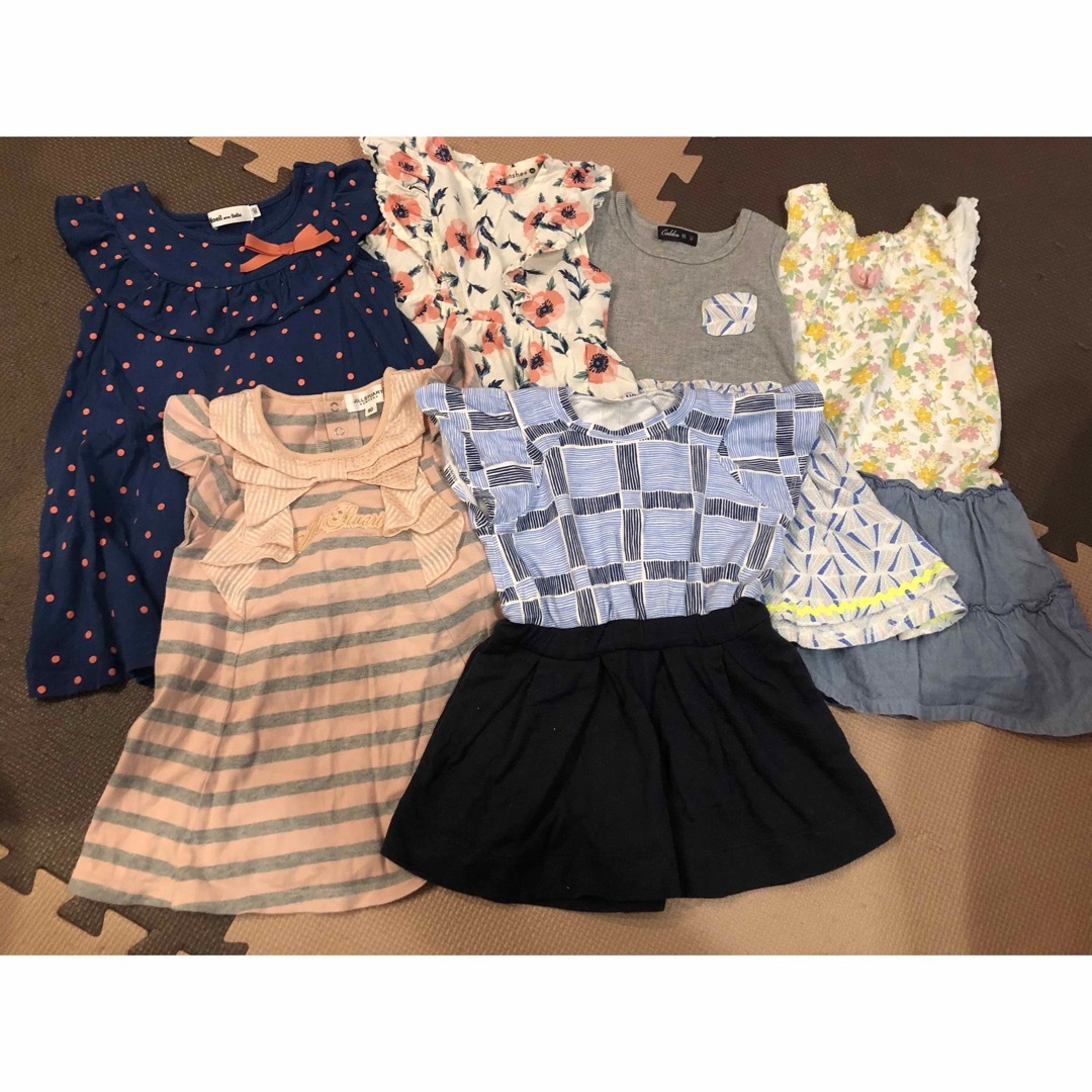 BeBe(ベベ)のお買い得‼SALE‼️️夏用ワンピース80-100セット‼️ ブランド各種‼️ キッズ/ベビー/マタニティのキッズ服女の子用(90cm~)(ワンピース)の商品写真