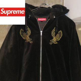 Supreme - 【高級ベルベット☆刺繍デザイン】シュプリーム ボンバージャケット スカジャン.