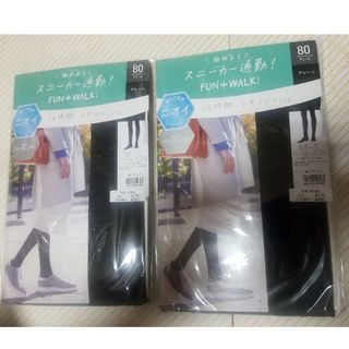 アツギ(Atsugi)のATSUGIアツギ スニーカー通勤！黒ストッキング 新品(タイツ/ストッキング)