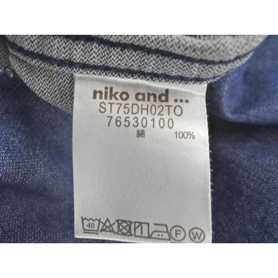 niko and...(ニコアンド)のniko and ニコ アンド デニム シャツ ワンピース sizeM/ブルー ◇■ レディース レディースのワンピース(ひざ丈ワンピース)の商品写真