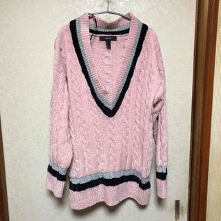 フォーエバートゥエンティーワン(FOREVER 21)のF131 未使用　フォーエバー21 ニット　ピンク トップス　M レディース(ニット/セーター)