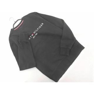 トミーヒルフィガー(TOMMY HILFIGER)のTOMMY HILFIGER トミーヒルフィガー 裏起毛 ロゴ トレーナー スウェット sizeS/黒 ◇■ メンズ(スウェット)