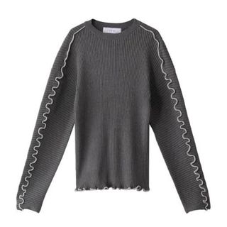 ルシェルブルー(LE CIEL BLEU)のルシェルブルー MellowRibKnit グレー 完売品 送込み(ニット/セーター)