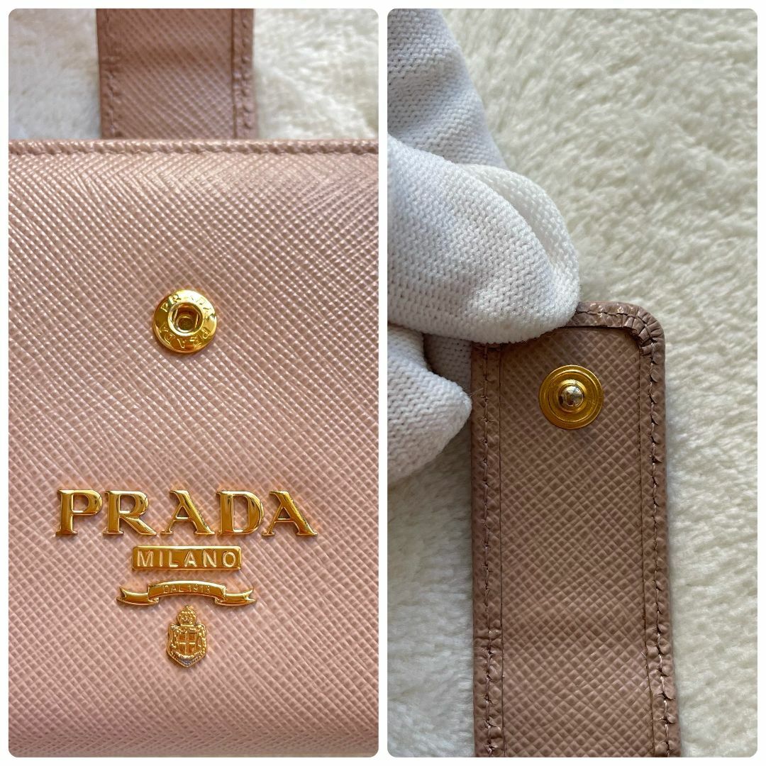 PRADA(プラダ)のプラダ Prada サフィアーノ レザー 長財布 ピンクベージュ レディースのファッション小物(財布)の商品写真