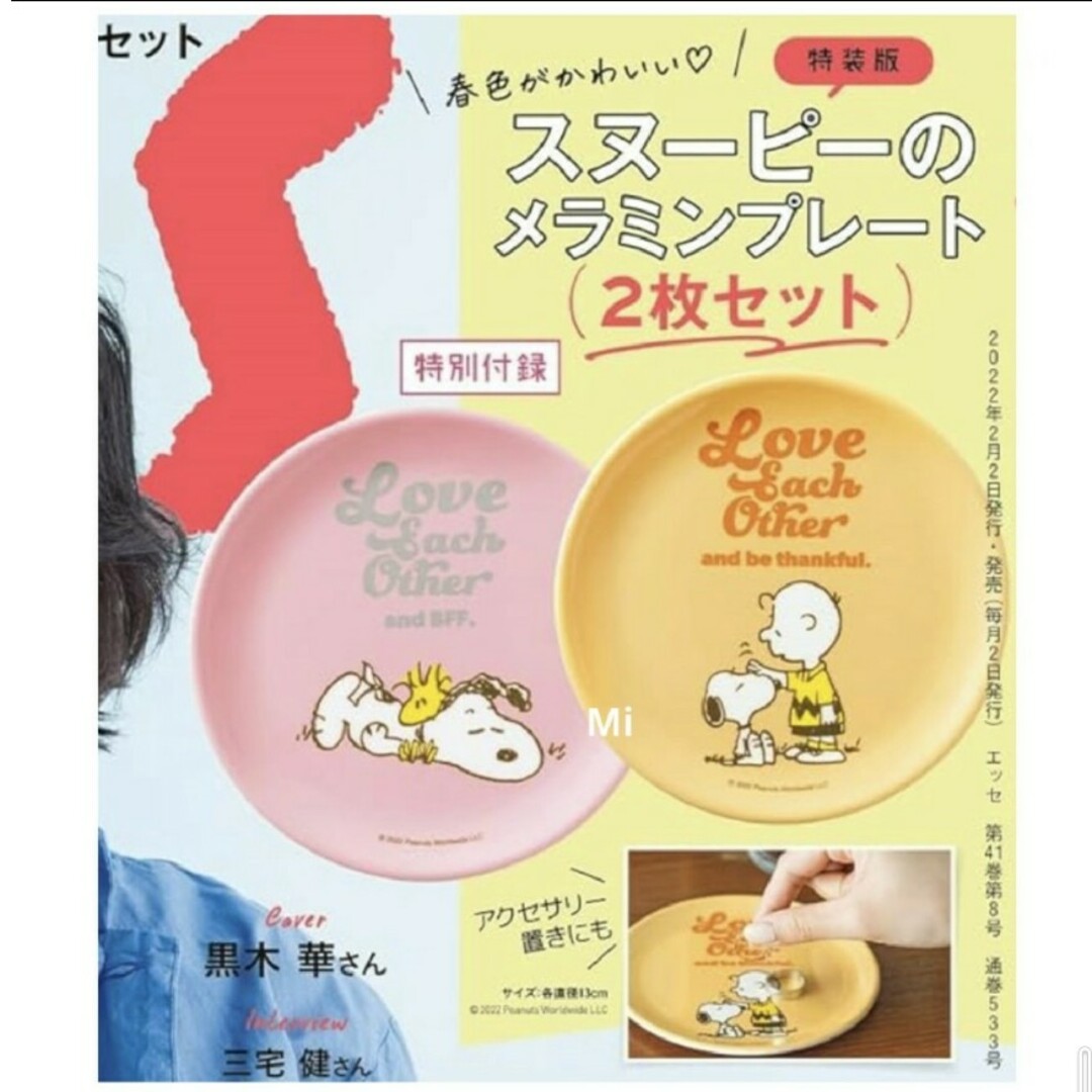 SNOOPY(スヌーピー)の183 エッセ 3月号増刊 付録　スヌーピー　プレート インテリア/住まい/日用品のキッチン/食器(食器)の商品写真