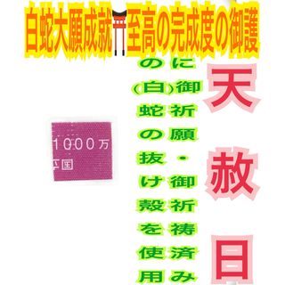 国立印刷局の一千万円の紫帯封✨蛇の抜け殻✨白蛇のお守り【天赦日ご祈祷済み】DC(財布)