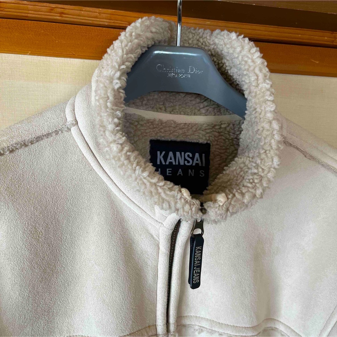 Kansai Yamamoto(カンサイヤマモト)のカンサイジーンズ　コート　ムートン風ジャケット　ジャンパーM〜Lサイズ メンズのジャケット/アウター(ブルゾン)の商品写真