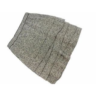 ニジュウサンク(23区)の23区 シルク混 ティアード Aライン 台形 スカート size44/黒xグレー ◇■ レディース(ミニスカート)