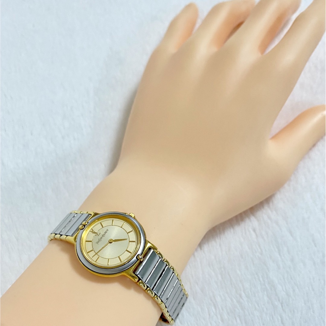 YSL イブサンローラン QZ 2200-228481 ラウンド ゴールド文字盤 YSL イブサンローラン QZ 2200-228481 ラウンド ゴールド文字盤