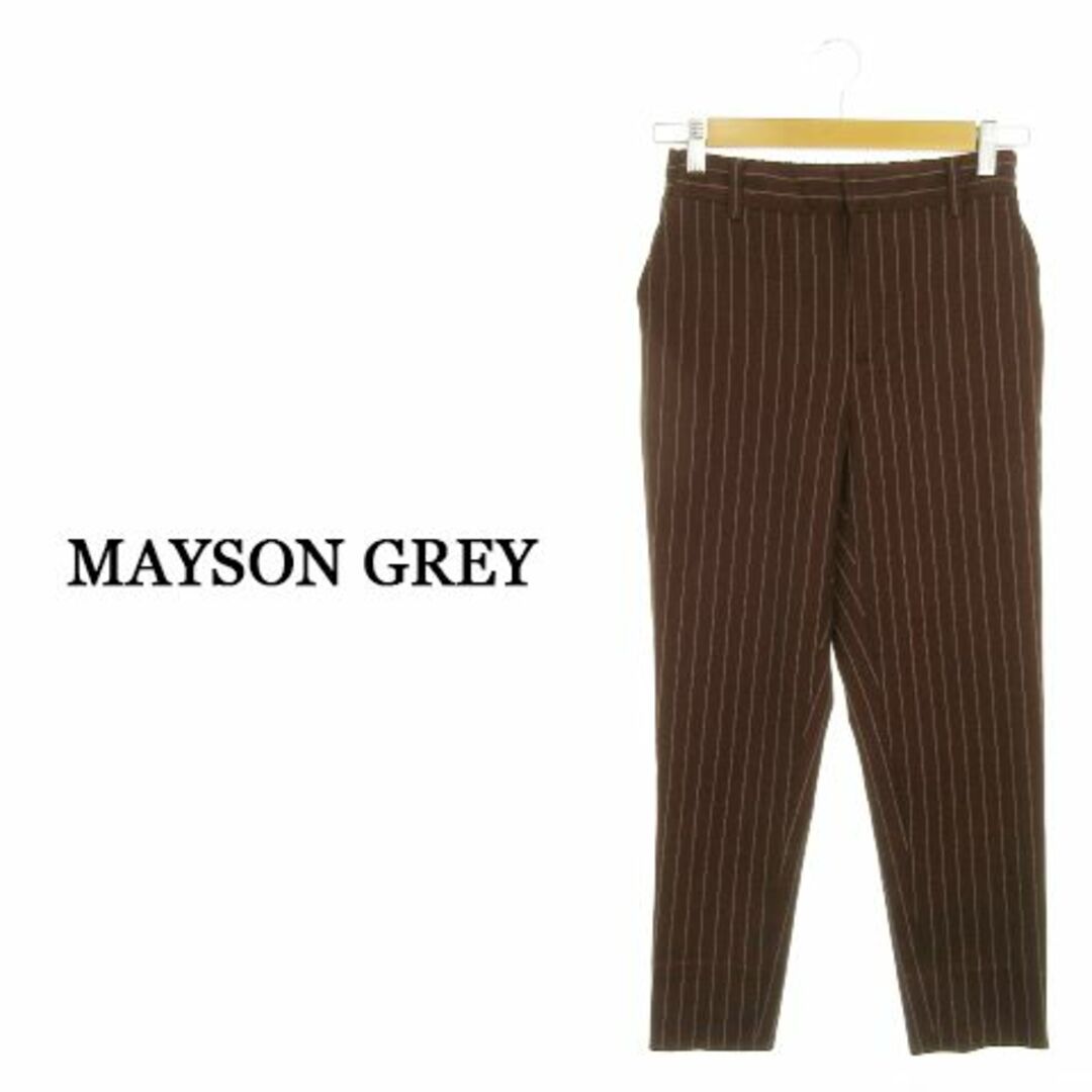 MAYSON GREY(メイソングレイ)のメイソングレイ テーパードパンツ ストライプ ストレッチ 231030AH5R レディースのパンツ(カジュアルパンツ)の商品写真