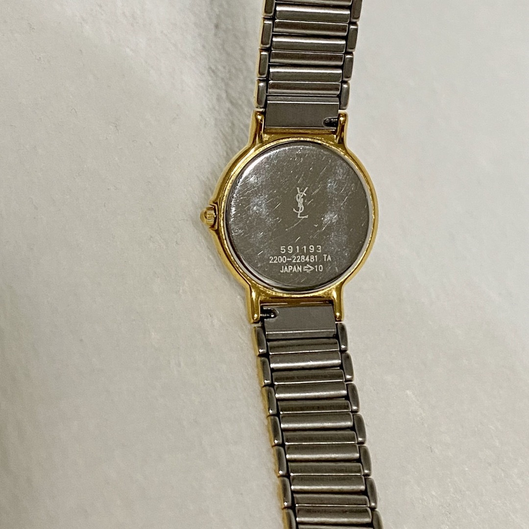 クォーツイヴサンローラン 腕時計 レディース 金文字盤