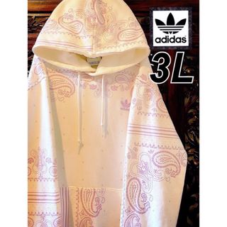 オリジナルス(Originals（adidas）)のアディダス オリジナルス 希少 白 ペイズリー柄 パーカー トレーナー ジャージ(パーカー)