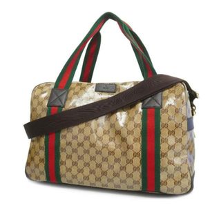 グッチ(Gucci)の★最終価格 【4ea0450】グッチ ボストンバッグ/シェリーライン/GGクリスタル/374769/コーティングキャンバス/ブラウン/ゴールド金具 【中古】 ユニセックス(ボストンバッグ)