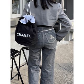 シャネル(CHANEL)の【24時間限定10万以下♪】vintage CHANEL シャネル ワイドパンツ(デニム/ジーンズ)