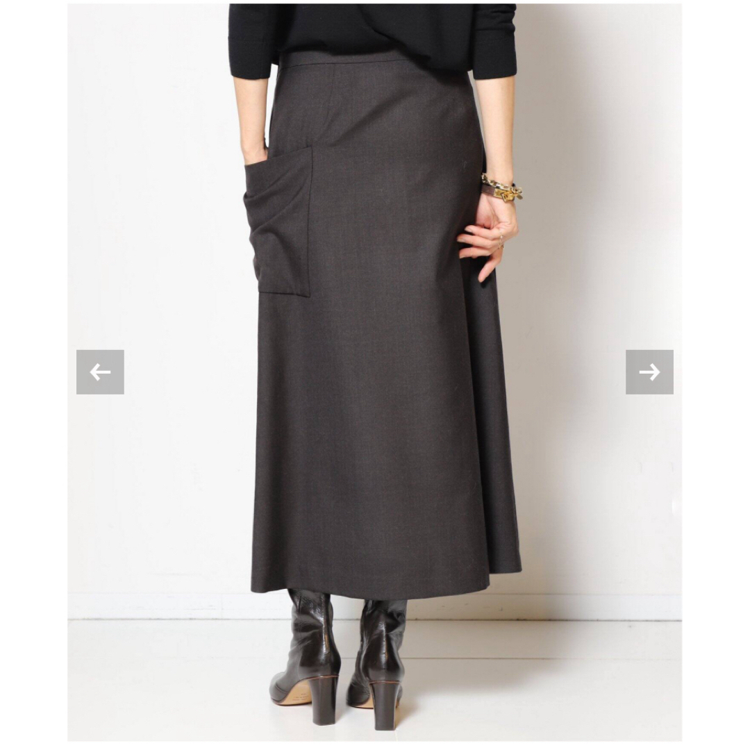新品Deuxieme Col Pierrot Wool Wrap スカート36定価42000円
