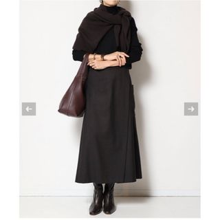 ドゥーズィエムクラス(DEUXIEME CLASSE)の新品Deuxieme Col Pierrot Wool Wrap スカート36(ロングスカート)