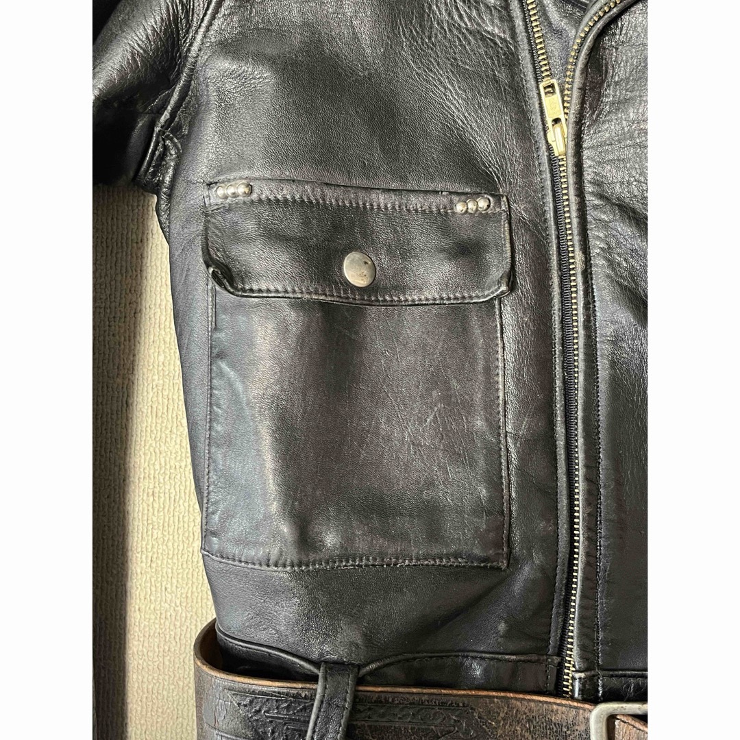1940s ハーレーダビッドソン ビンテージ サイクルチャンプ レザージャケット メンズのジャケット/アウター(レザージャケット)の商品写真