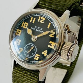 エルジン(ELGIN)の【高級懐中時計 エルジン】UDT5/WW2/ミリタリー/NATO/スモセコ(腕時計(アナログ))