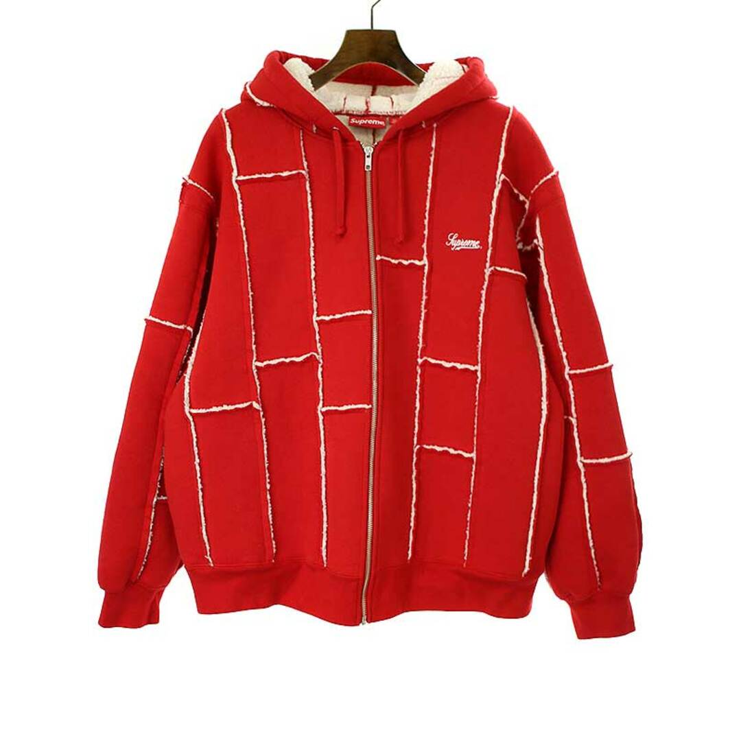 Supreme(シュプリーム)のSupreme シュプリーム 23AW Faux Shearling Zip Up Hooded Sweatshirt パーカー  レッド L メンズのトップス(パーカー)の商品写真