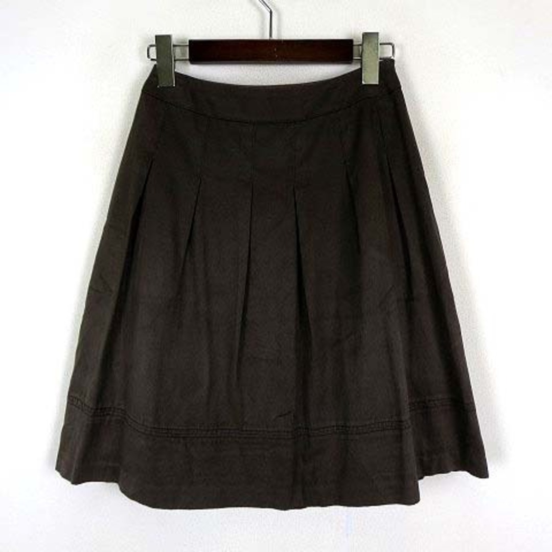 INDIVI(インディヴィ)のインディヴィ スカート フェイクスエード フレア プリーツ XS 05 レディースのスカート(ひざ丈スカート)の商品写真