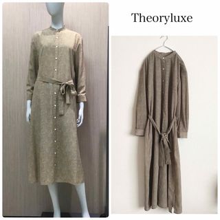 セオリーリュクス   美品　2way ヘリンボーン柄ワンピース