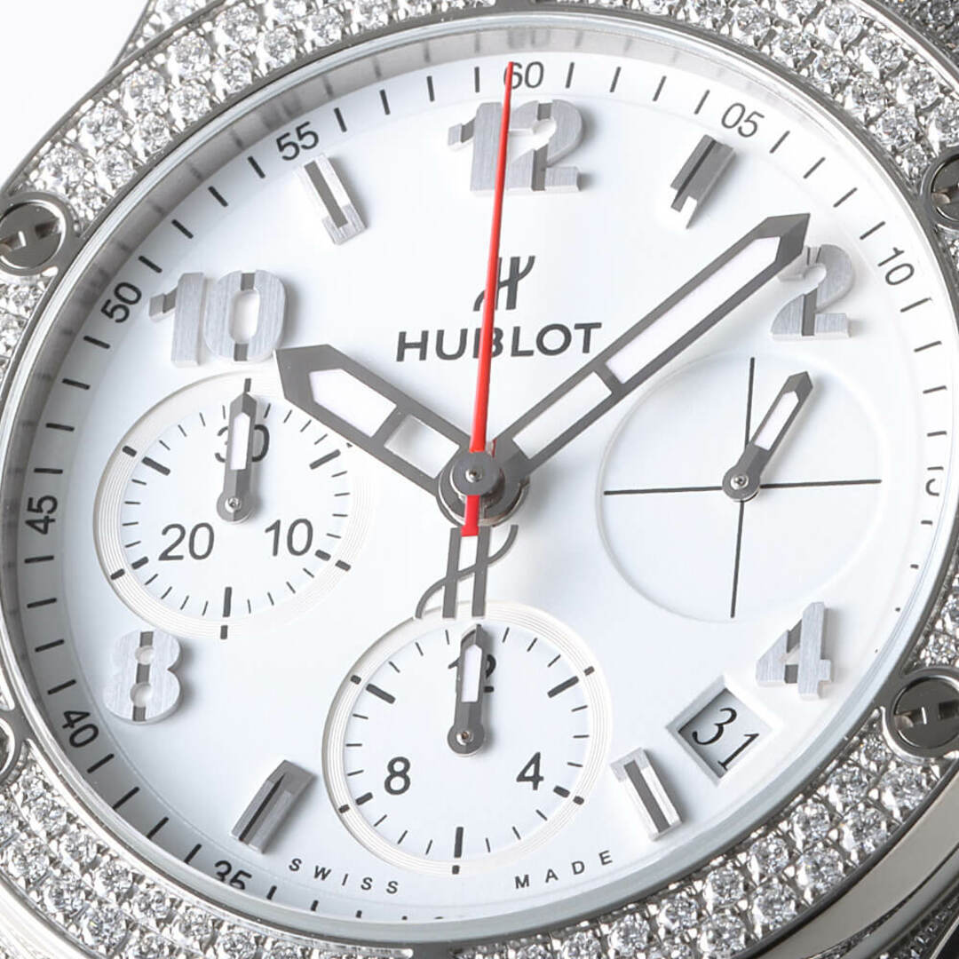 HUBLOT(ウブロ)のウブロ ビッグバン スチール ホワイト ダイヤモンド 342.SE.230.RW.174 メンズ 中古 メンズの時計(腕時計(アナログ))の商品写真