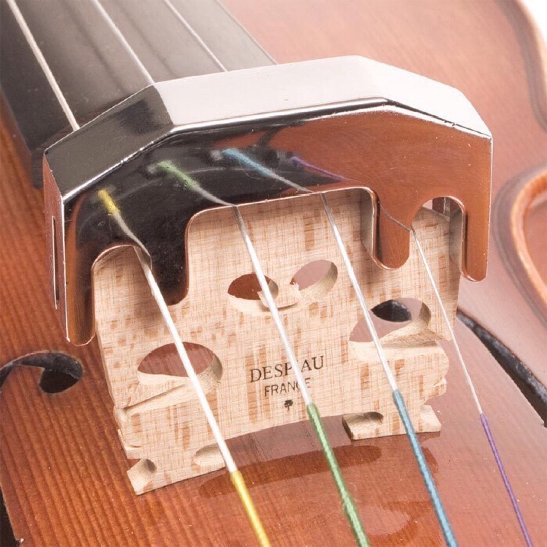 バイオリンミュート 金属 練習演奏者用 軽量 騒音低減 1/2-4/4サイズ対応 楽器の弦楽器(ヴァイオリン)の商品写真