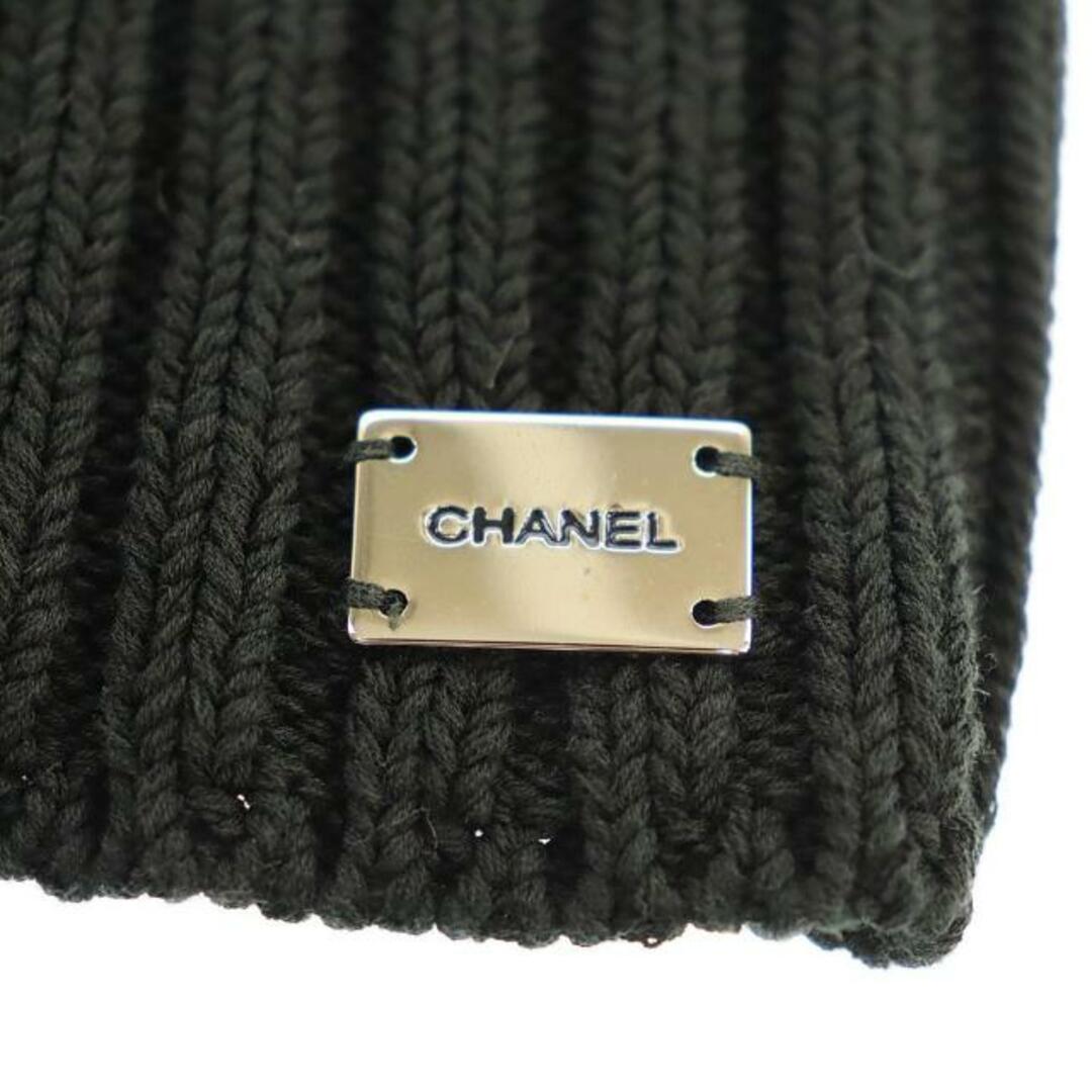 CHANEL(シャネル)のシャネル ニットベスト 02P サイズ38 中古 ブラック コットン ポリアミド エラスタン CHANEL 【中古】 | ブランド トップス アパレル ファッション ロゴプレート 黒 レディース 女性 ABランク レディースのトップス(ベスト/ジレ)の商品写真