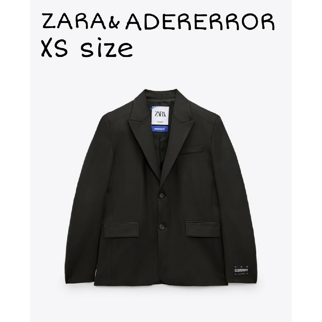 ブラック素材ZARA　オーバーサイズ ADERERROR ブレザー　XSサイズ　ブラック