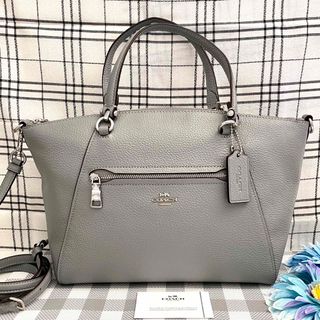 コーチ(COACH)の新品☆COACH ショルダーバッグ   グレー レザー ショルダーバッグ(ショルダーバッグ)