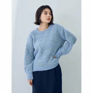 イェッカヴェッカ(YECCA VECCA)の【ブルー】レースアップリボンヤーンニット/24SS(ニット/セーター)