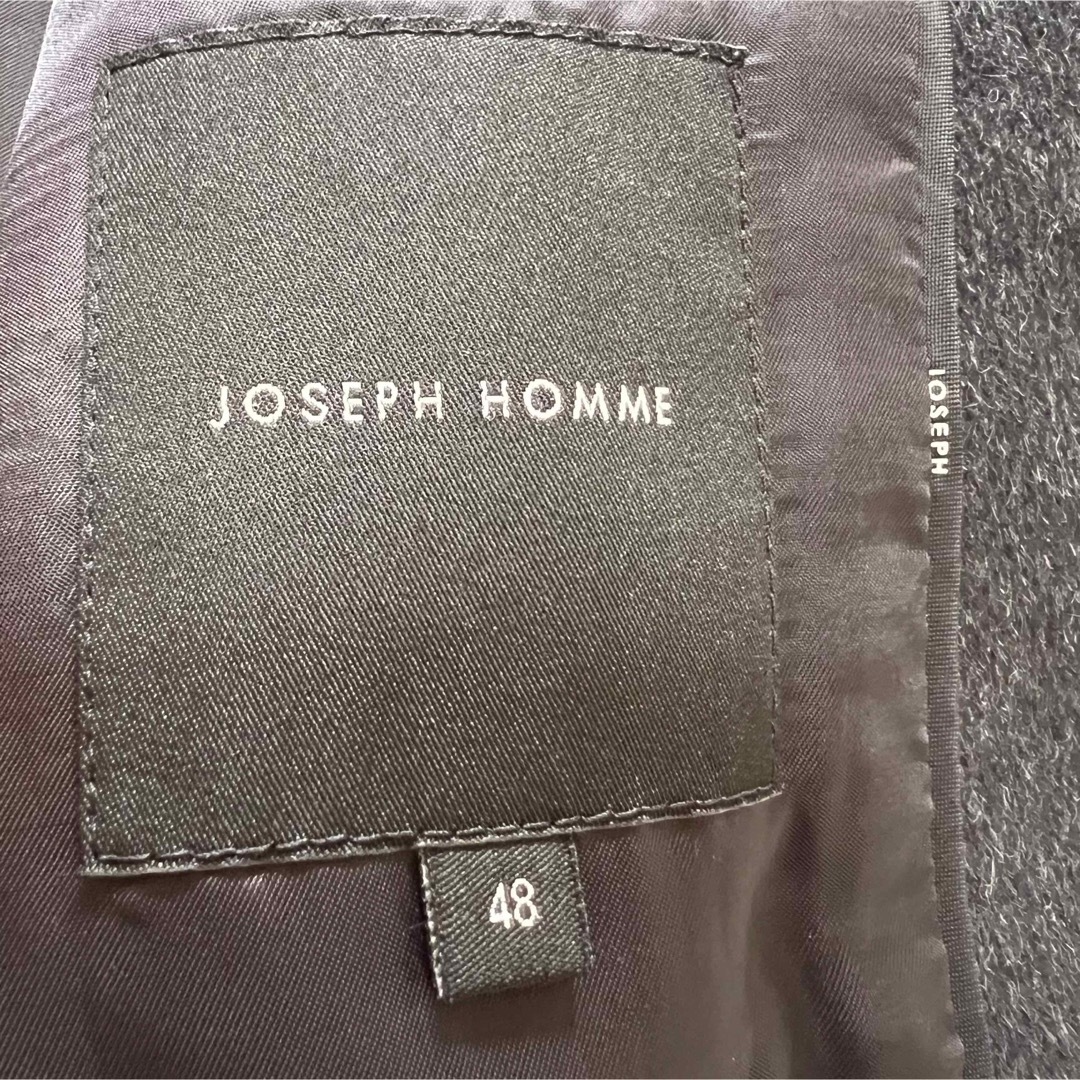 Joseph Joseph(ジョセフジョセフ)の【SALE】ジョセフオム　定価15万円　アンゴラ100% ロングコート　ブラック メンズのジャケット/アウター(ステンカラーコート)の商品写真