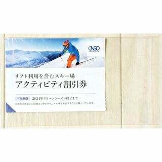 5名分 日本駐車場開発 株主優待券 スキーリフト割引 アクティビティ割引券(スキー場)