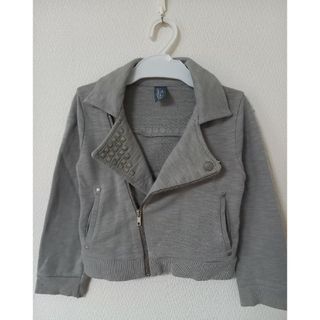 ザラキッズ(ZARA KIDS)のスタッズ ライダース 薄手 ジャケット 上着 グレー(ジャケット/上着)