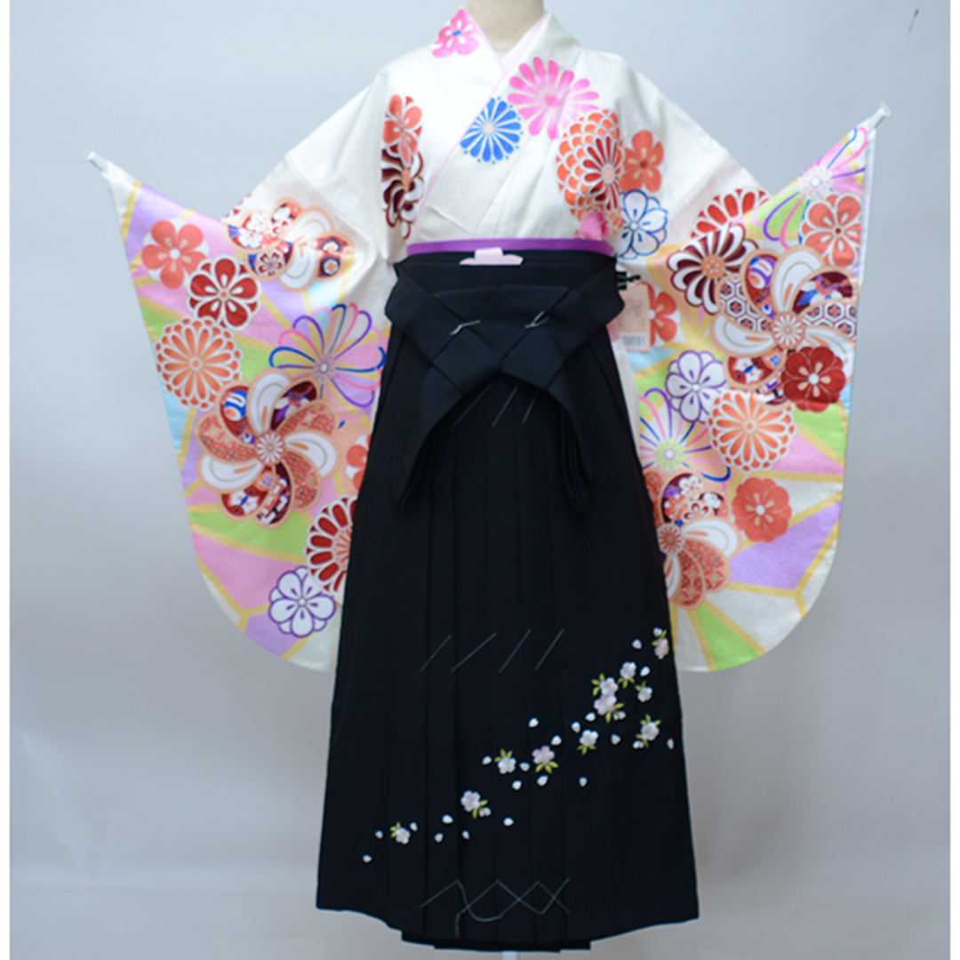ワンピース型二尺袖 着物 袴フルセット From KYOTO 袴変更可能 NO39591