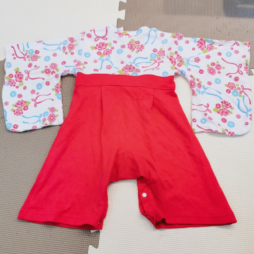 80●ベビー袴　ロンパース キッズ/ベビー/マタニティのベビー服(~85cm)(和服/着物)の商品写真