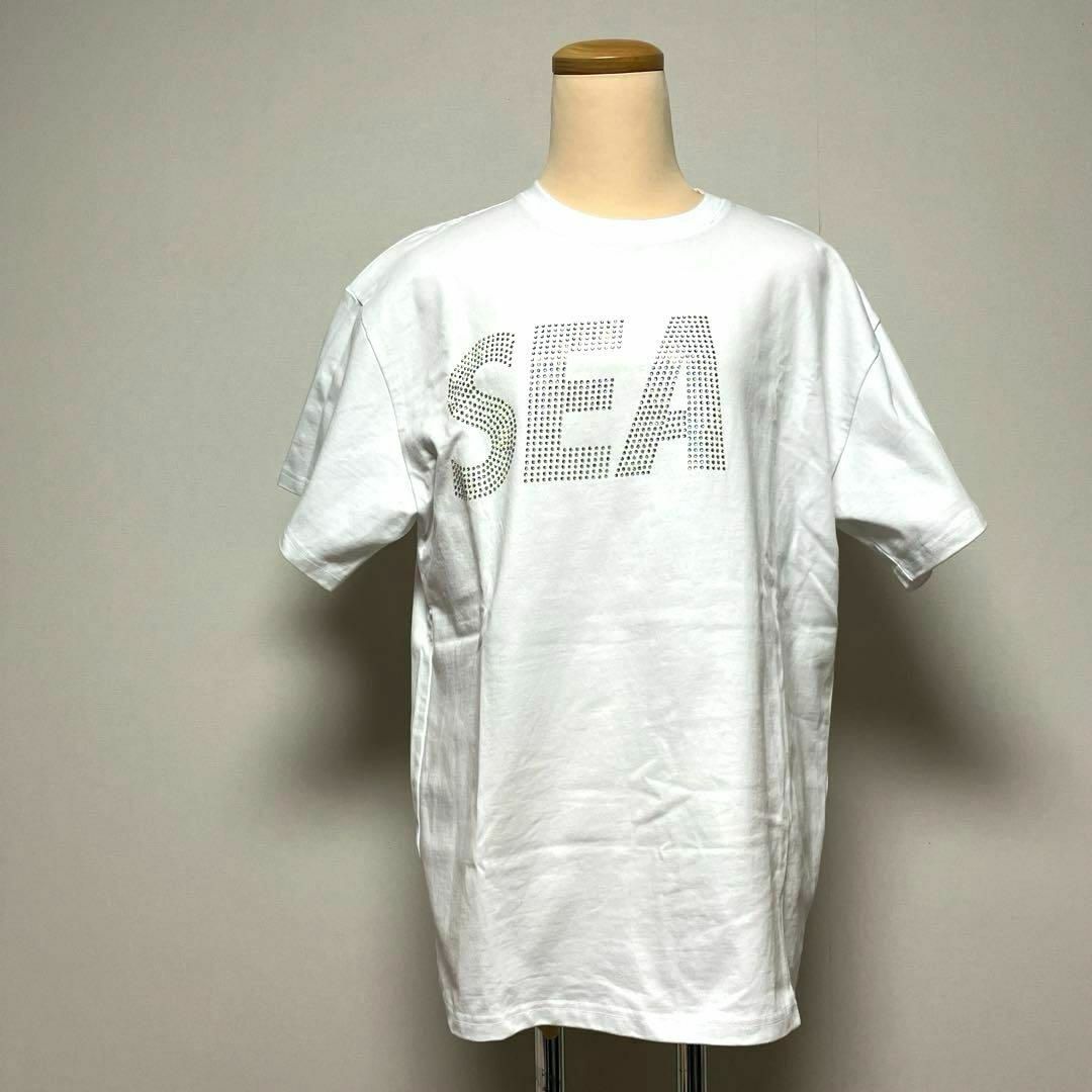 WIND AND SEA - WIND AND SEA Tシャツ 白 ホワイト ラインストーン