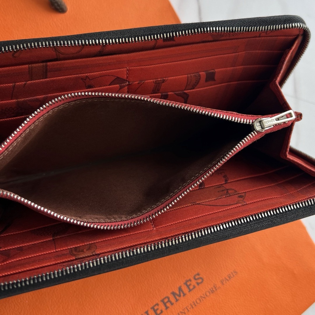 999 極上美品 HERMES エルメス アザップ シルクイン 長財布