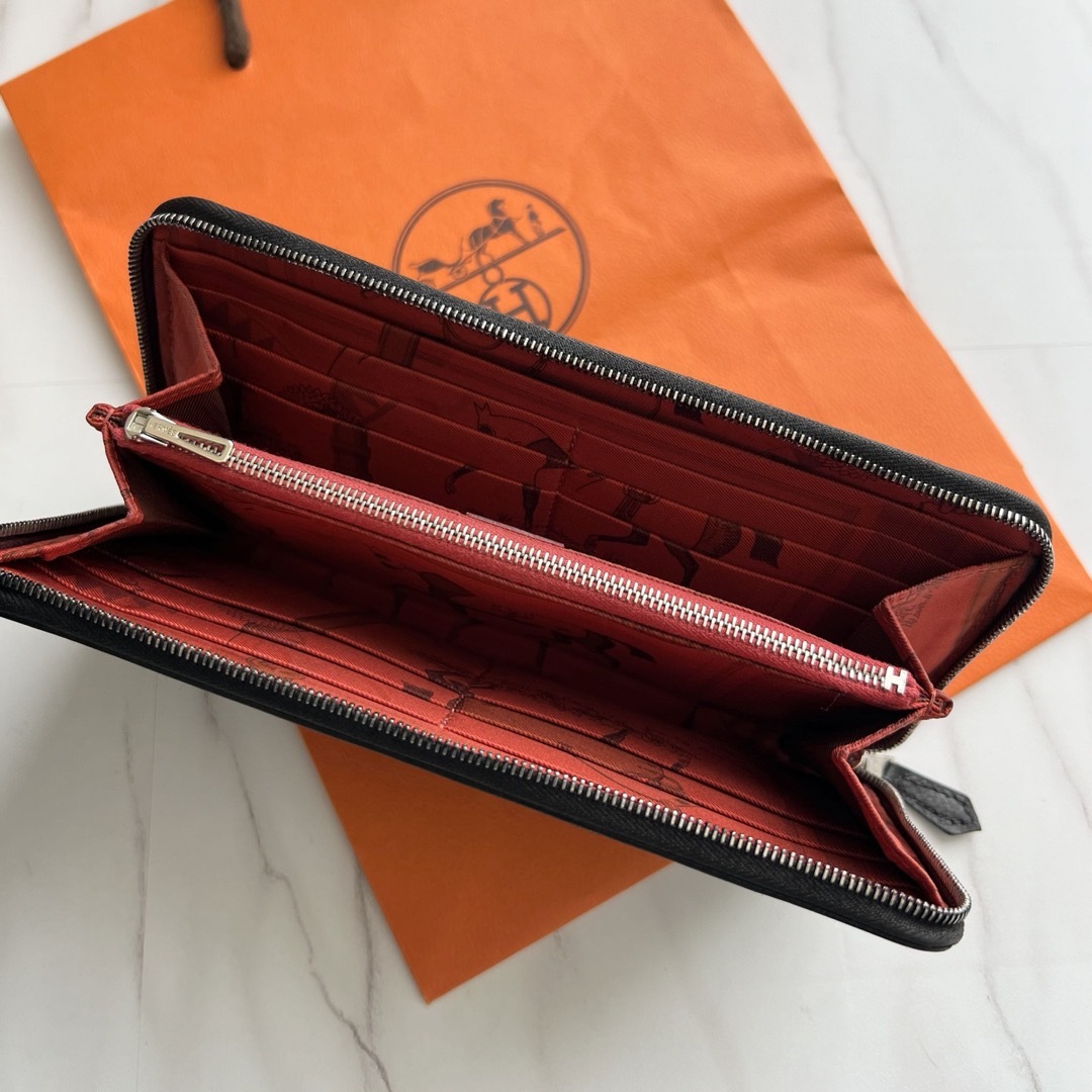 999 極上美品 HERMES エルメス アザップ シルクイン 長財布