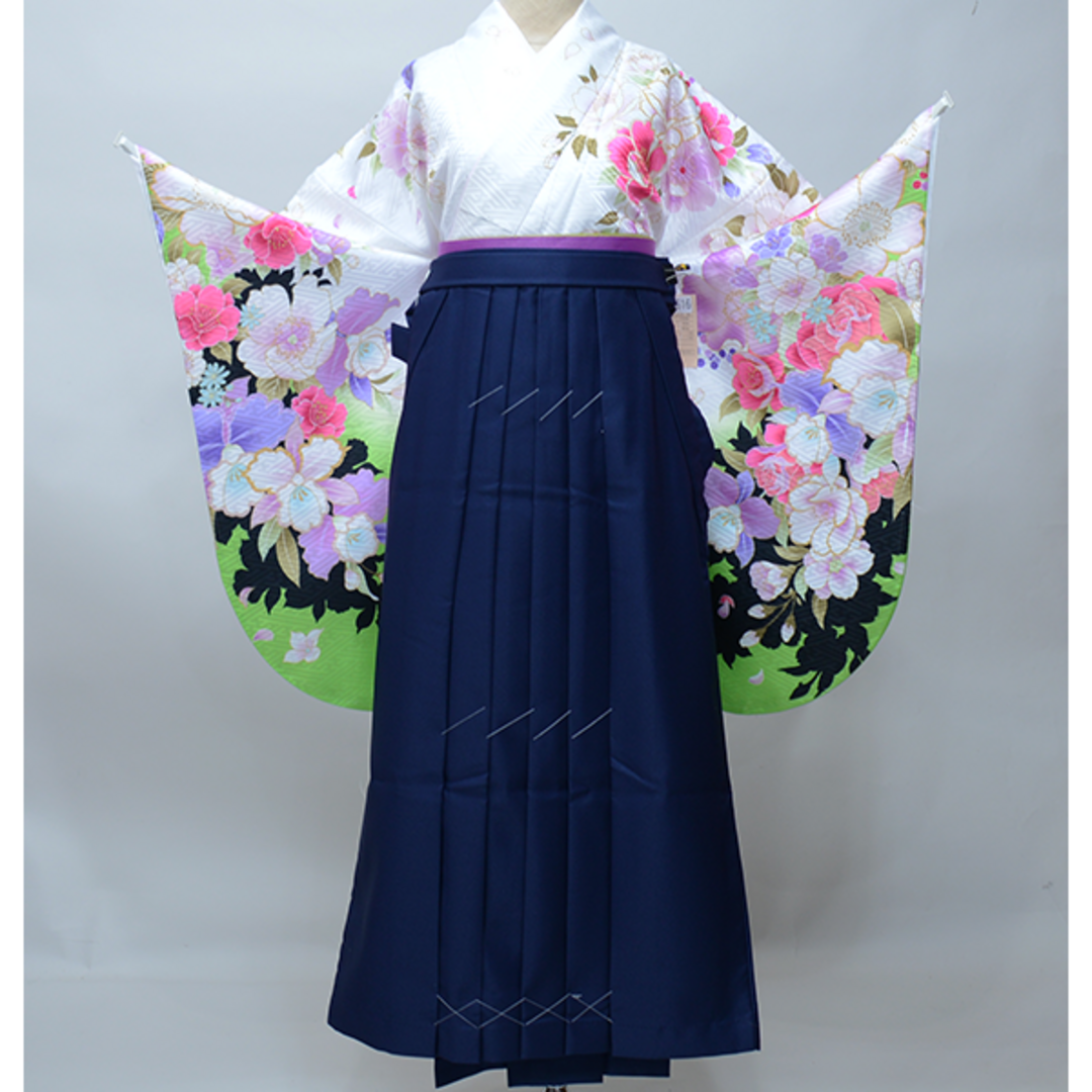 二尺袖 着物 袴フルセット From KYOTO 袴変更可能 NO39616