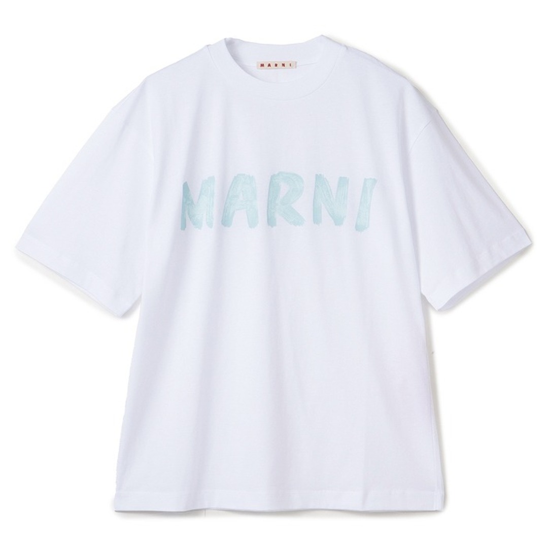 Marni(マルニ)のマルニ MARNI ロゴプリント Tシャツ オーバーフィット 半袖 2024年春夏新作 THJET49EPH USCS11 L4W01 レディースのトップス(Tシャツ(半袖/袖なし))の商品写真