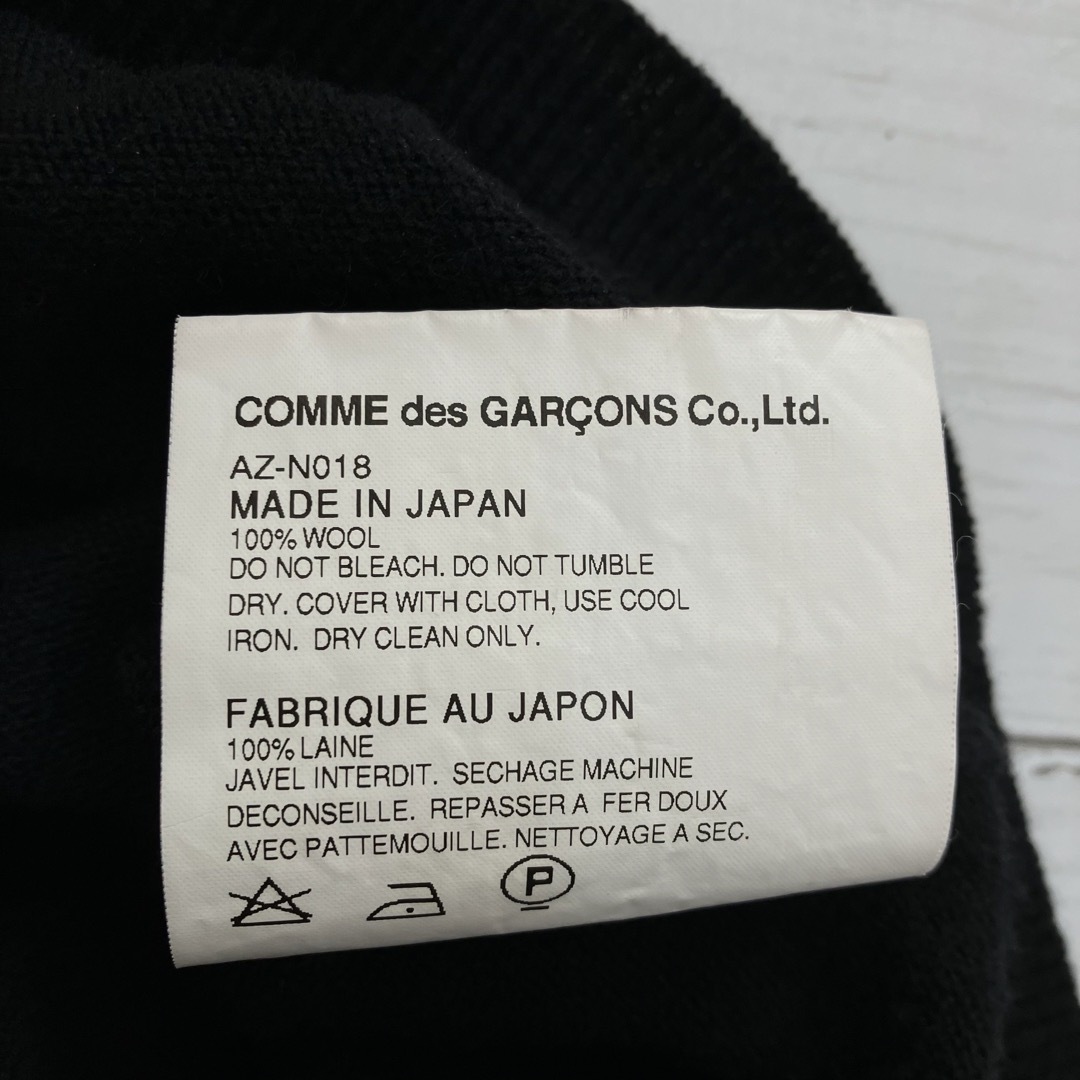 COMME des GARCONS(コムデギャルソン)のプレイ コムデギャルソン 長袖 ニット セーター 黒 Vネック M メンズのトップス(ニット/セーター)の商品写真