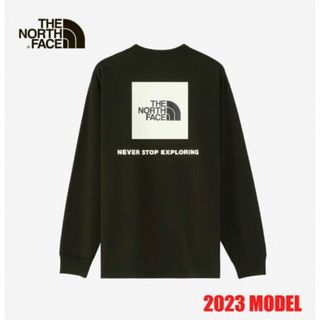 ザノースフェイス(THE NORTH FACE)のTHENORTHFACE ノースフェイス　ロンT バックスクエアロゴ　黒　メンズ(Tシャツ/カットソー(七分/長袖))