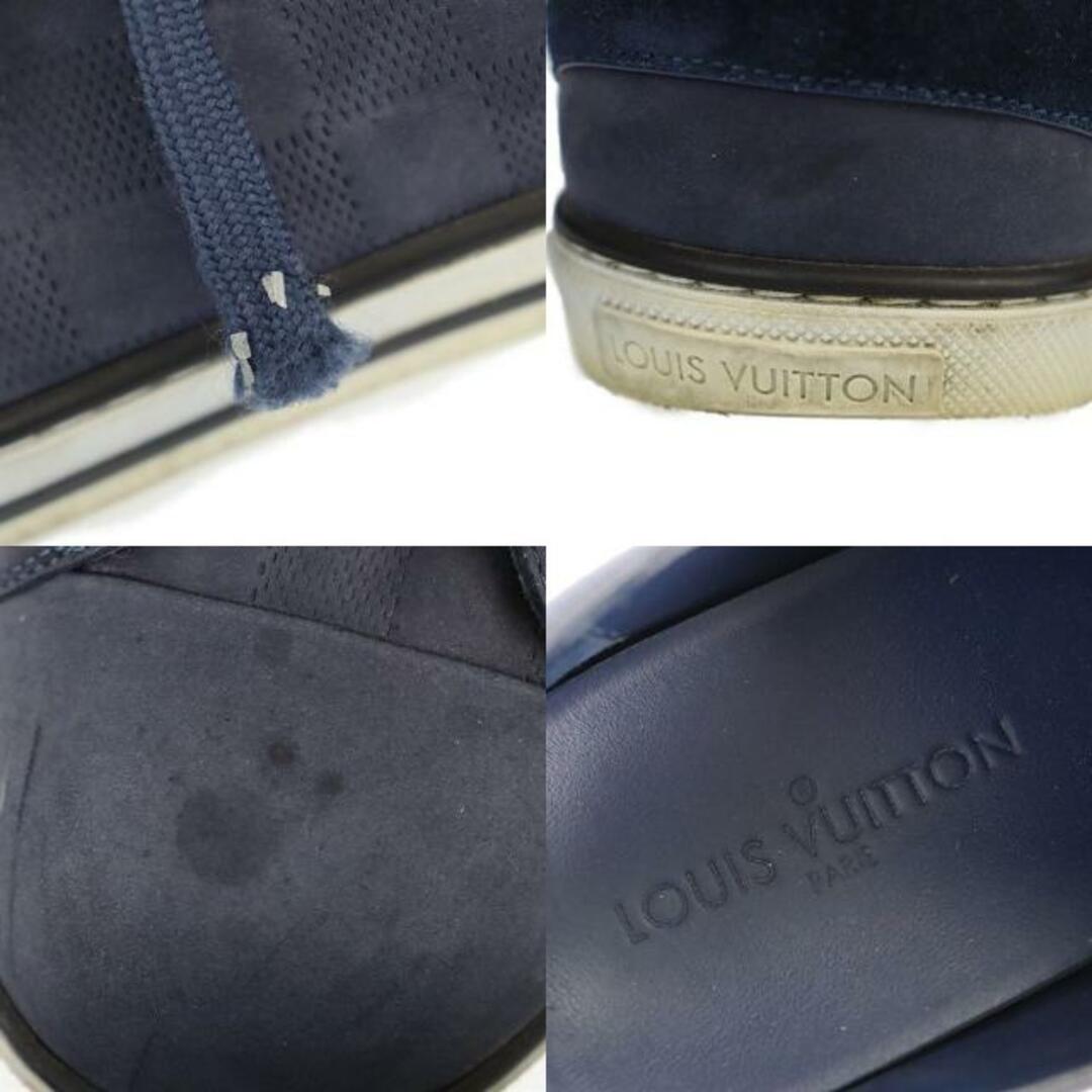 LOUIS VUITTON(ルイヴィトン)のルイヴィトン メンズシューズ ダミエ スニーカー 中古 サイズ7 1/2 約26cm ネイビー レザー LOUIS VUITTON 【中古】 | ファッション 紺 カジュアル 靴 ルイビトン ブランド ランクB メンズの靴/シューズ(スニーカー)の商品写真