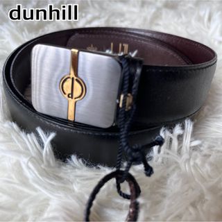 ダンヒル(Dunhill)の（良品）dunhill  リバーシブル　メンズベルト  フォーマル　黒　dロゴ(ベルト)